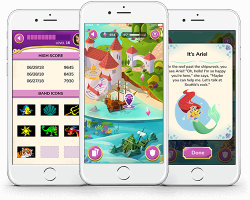 Disney alkalmazásképernyők