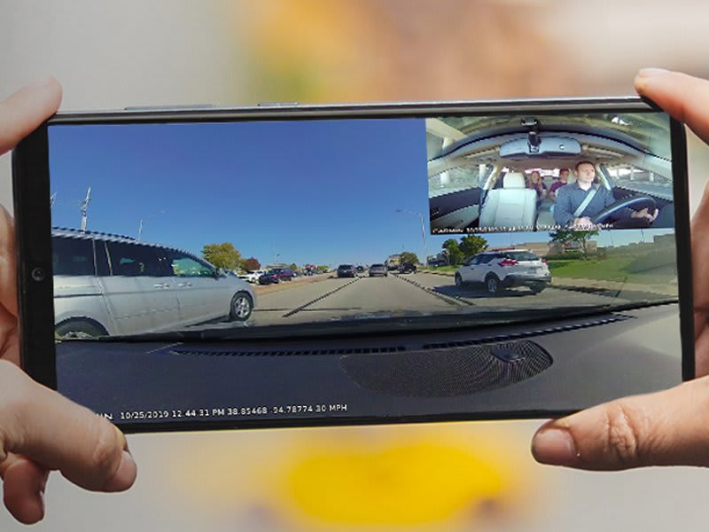 Record video inside and out.